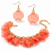 Narangi Kali | Floral Statement Necklace & Earrings Set